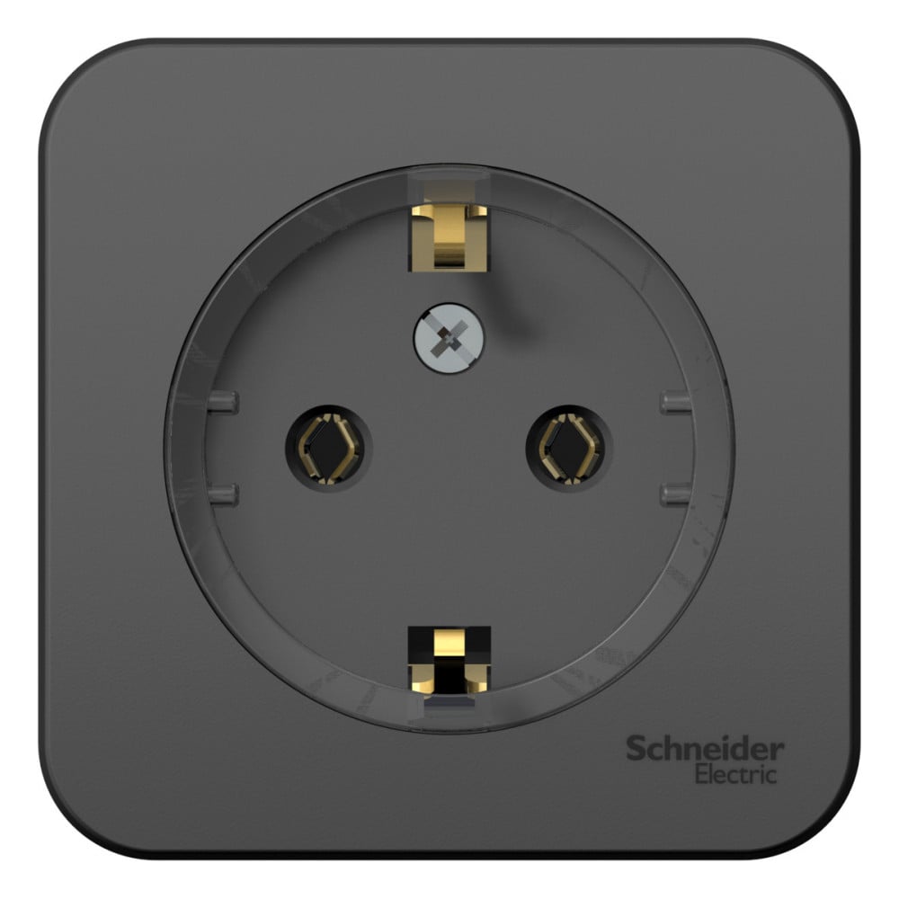 Изображение товара Наружная силовая розетка Blanca Антрацит с заземлением IP20 16А 250В