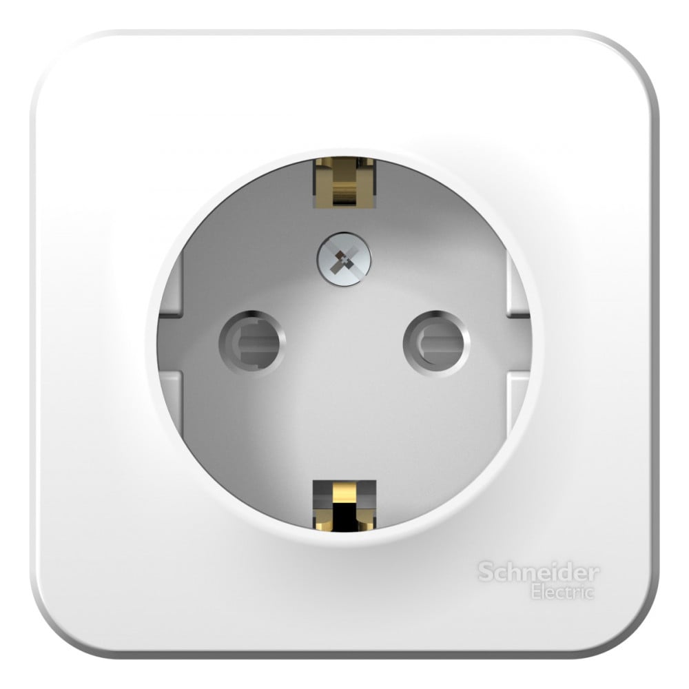 Изображение товара Наружная розетка Systeme Electric Blanca с заземлением и шторками 16A 250В