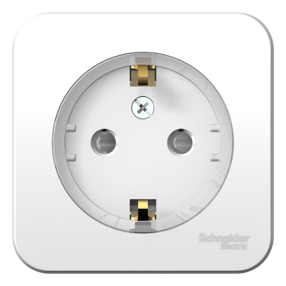 Изображение товара Наружная монтажная розетка Blanca 16А 250В с заземлением и шторками белая