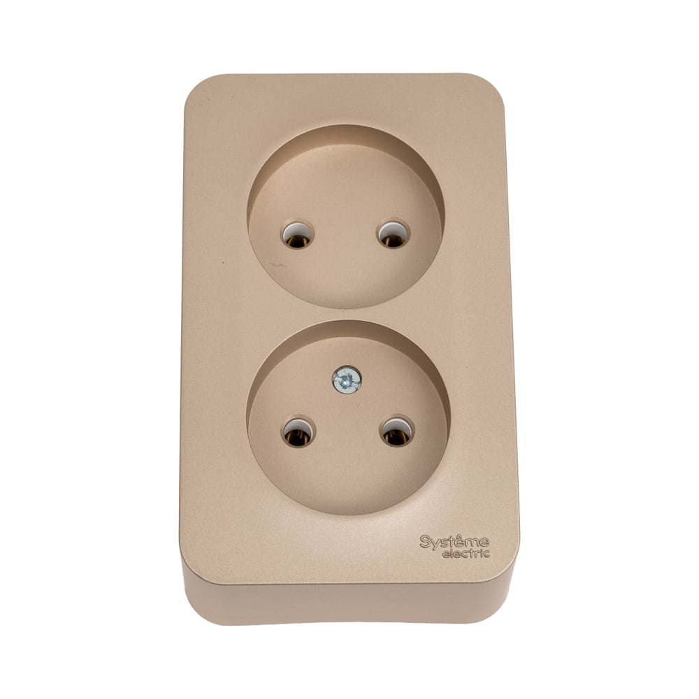 Изображение товара Наружная силовая розетка Blanca Титан без заземления 16А 250В