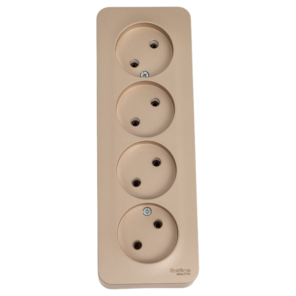 Изображение товара Наружная розетка белая 4 гнезда Blanca Tитан System Electric