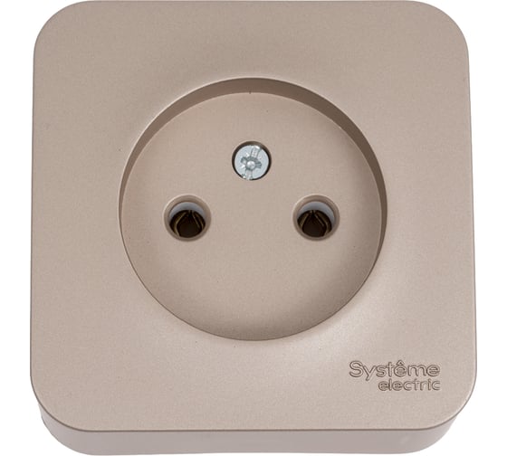Изображение товара Наружная розетка Systeme Electric Blanca Титан, без заземления, без шторок, 16А, 250В, SE BLNRA000114