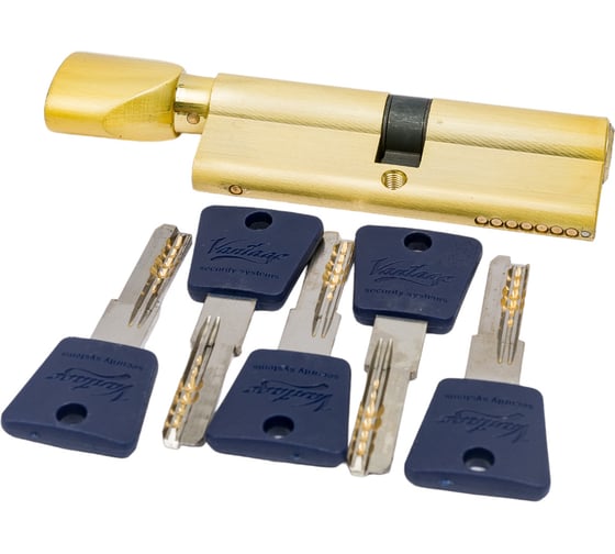 Изображение товара Цилиндровый механизм Вантаж (5 ключей; матовое золото) PC90,45Cх45 SВ