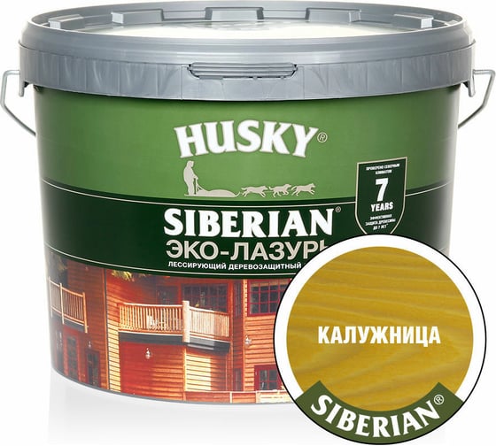 Изображение товара Эко-лазурь HUSKY Калужница 9 л 25226