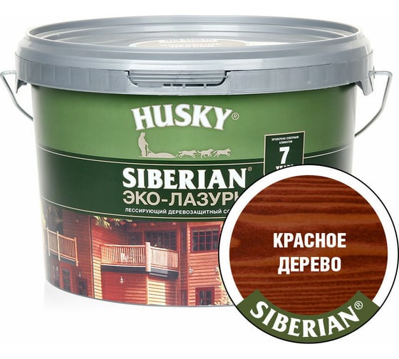 Изображение товара Эко-лазурь HUSKY красное дерево 2,5 л 25200