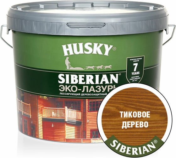Изображение товара Эко-лазурь HUSKY тиковое дерево 9 л 25227