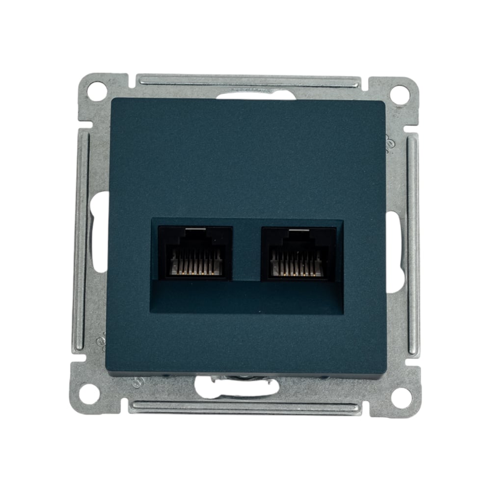 Изображение товара Двойная компьютерная розетка Systeme Electric AtlasDesign RJ45 кат.5E изумруд