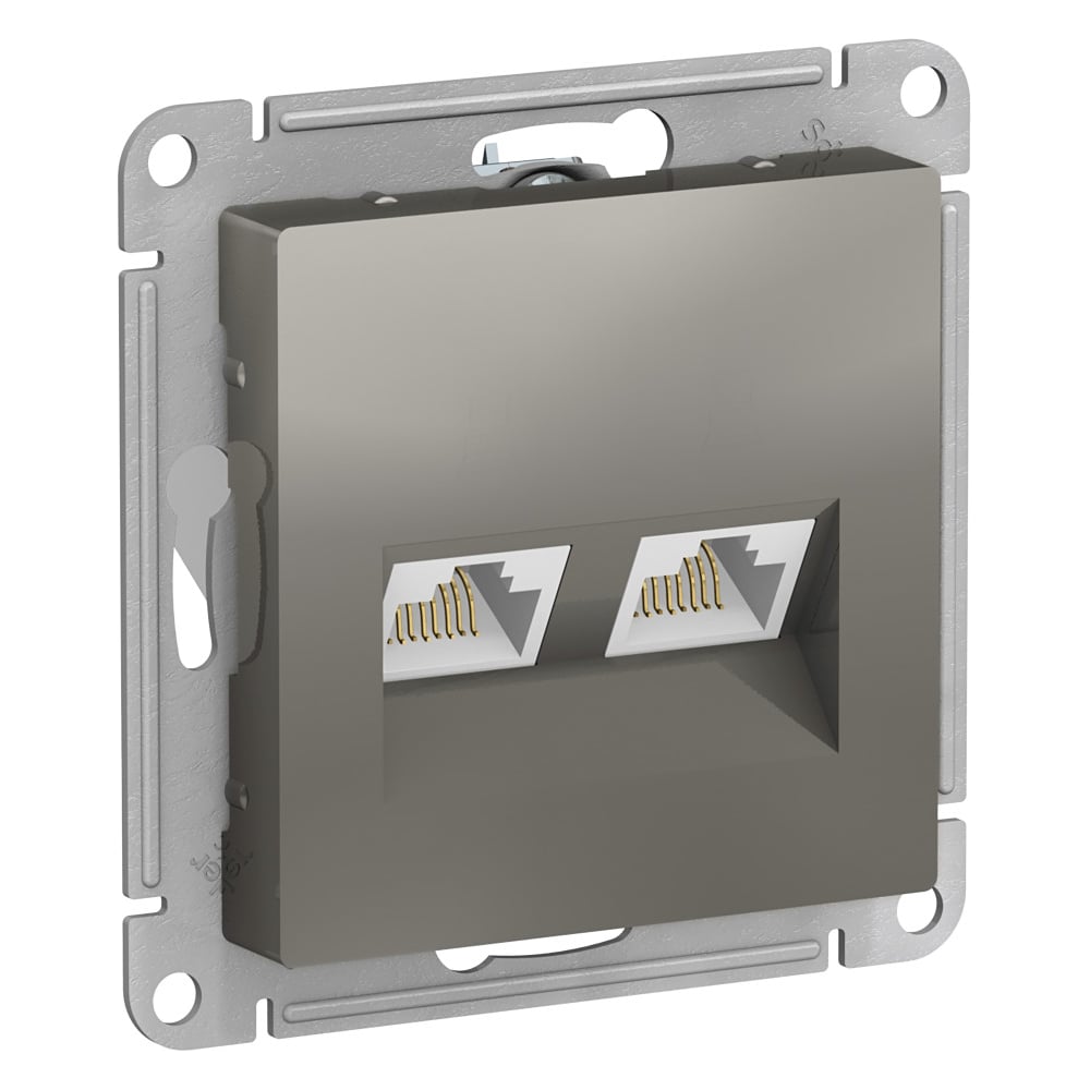 Изображение товара Двойная компьютерная розетка Systeme Electric AtlasDesign RJ45 IP20