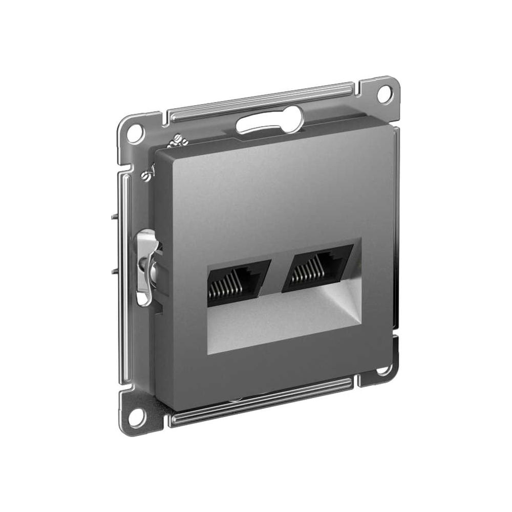Изображение товара Двойная компьютерная розетка Systeme Electric AtlasDesign RJ45 IP20