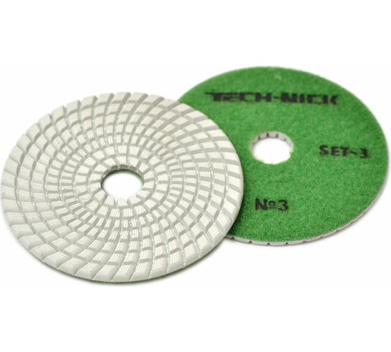 Изображение товара Круг алмазный гибкий шлифовальный АГШК Set-3 100x3.5 мм, №3, wet/dry TECH-NICK 111120004