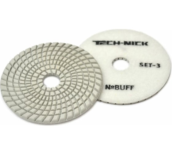 Изображение товара Круг алмазный гибкий шлифовальный АГШК Set-3 100x3.5 мм, №BUFF, wet/dry TECH-NICK 111120005