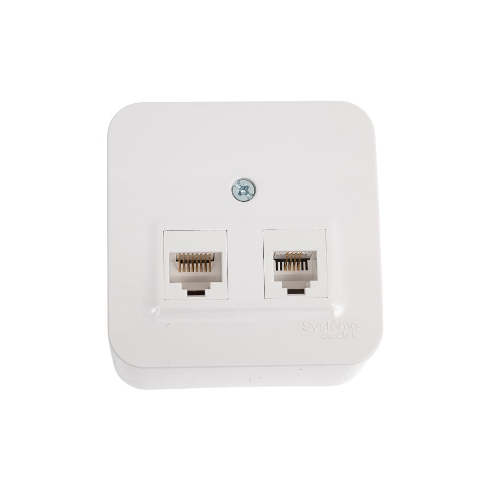 Изображение товара Двойная розетка компьютерная и ТВ Systeme Electric Blanca