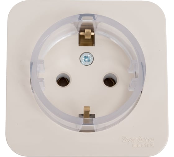 Изображение товара Наружная розетка Systeme Electric Blanca Бежевый, с заземлением, без шторок SE BLNRA110117