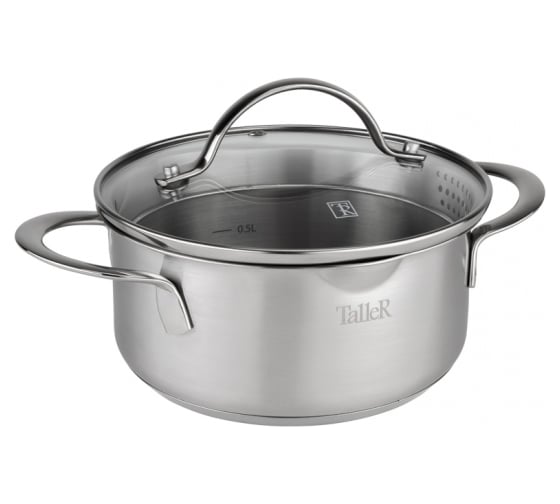 Изображение товара Кастрюля TALLER Talle 1,4 л, сталь 18/10, толщина дна/стенки 3,5/0,6 мм TR-17251