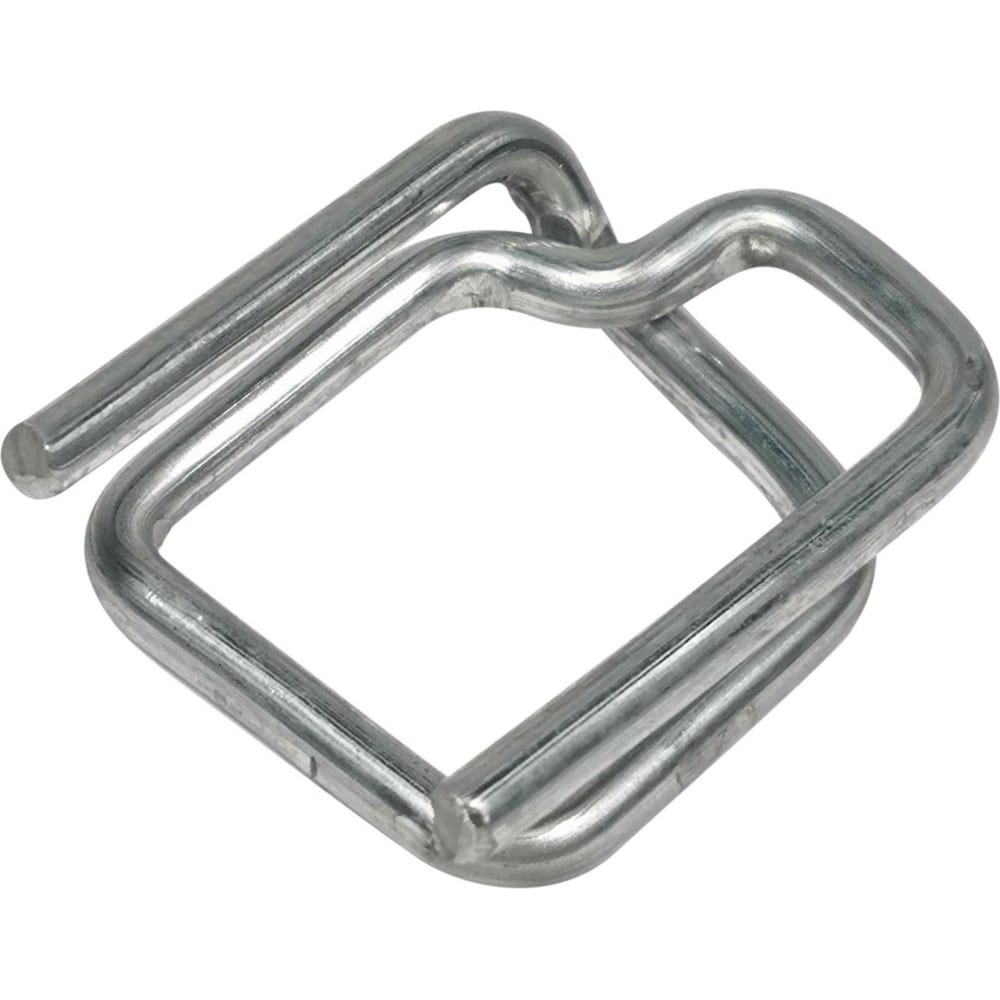 Оцинкованная металлическая пряжка для ПП/ПЭТ ленты 19 мм Кордленд стальная металлическая пряжка кордленд