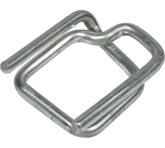 Изображение товара Пряжка Кордленд оцинкованная, 19x35x3,5 мм, для ПП/ПЭТ ленты 19 мм, 1000 шт. PR-19zn KREP-00186