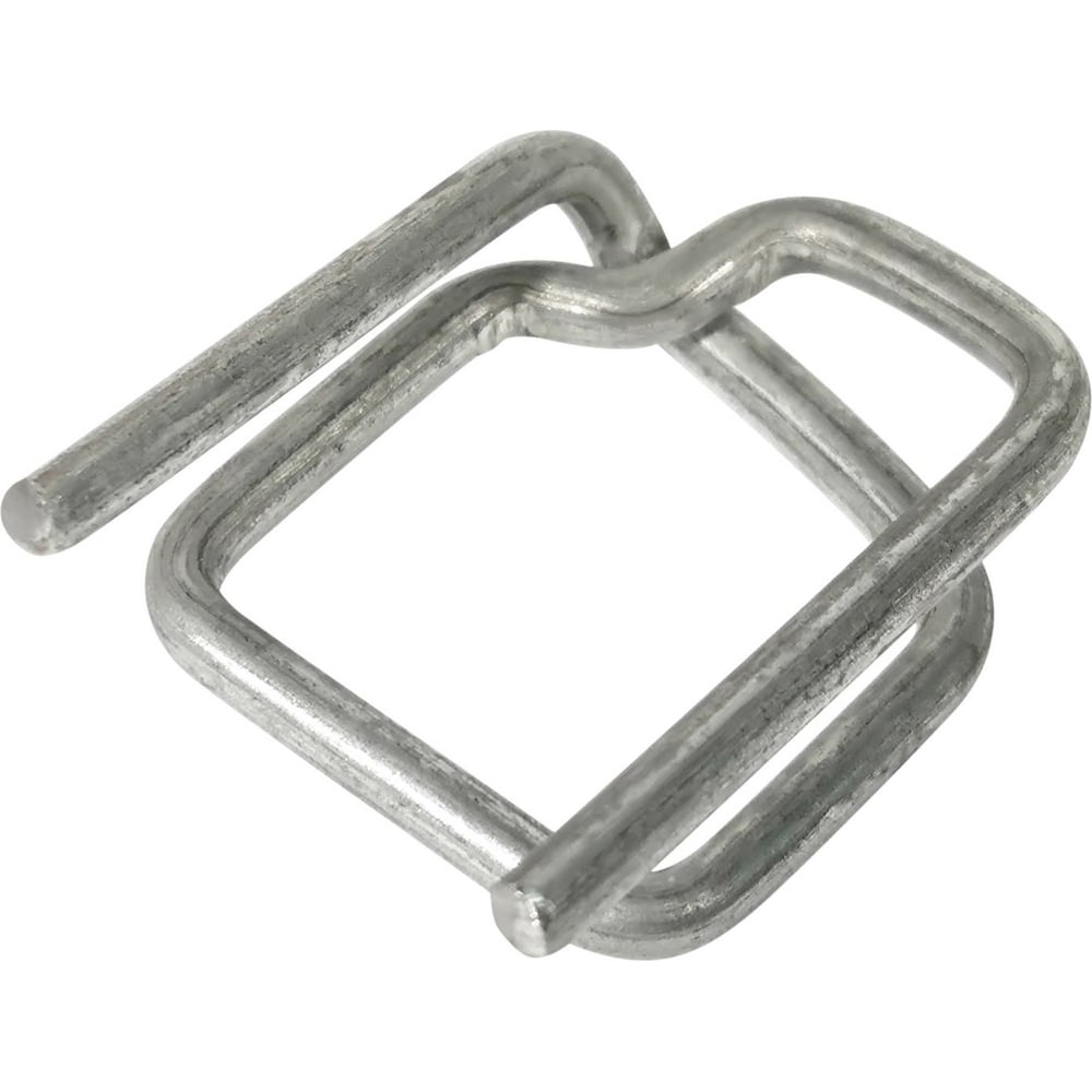 Оцинкованная металлическая пряжка для ПП/ПЭТ ленты 15-16 мм Кордленд стальная металлическая пряжка для пп пэт ленты pr 16 кордленд