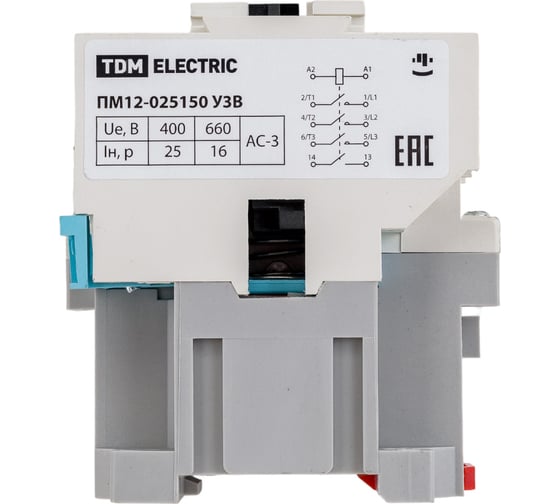 Изображение товара Электромагнитный пускатель TDM ELECTRIC ПМ12-025150 У3В 230В 1з SQ0714-0042