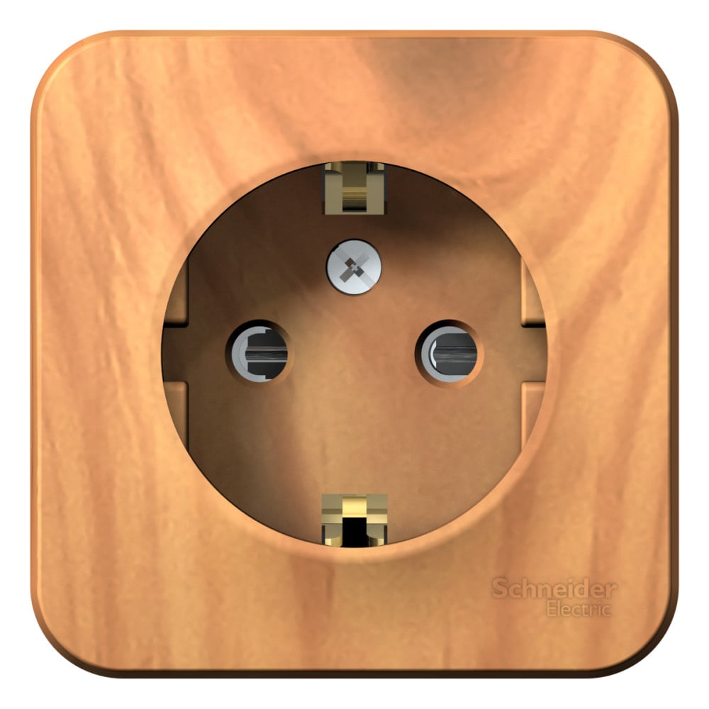 Изображение товара Наружная силовая розетка Systeme Electric Blanca Ясень с заземлением IP20 16А 250В