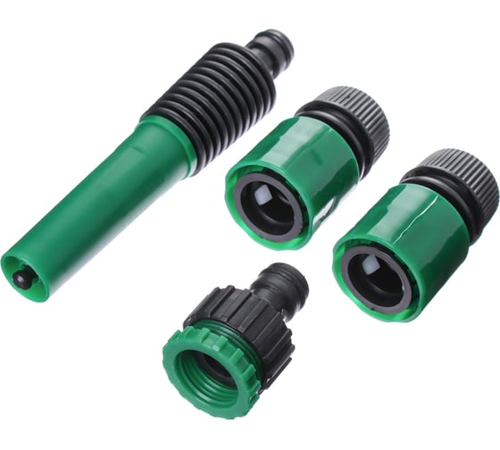 Изображение товара Насадка для полива СИМАЛЕНД коннекторы 1/2", 1/2" с аквастопом, штуцер 1/2"-3/4" 150916