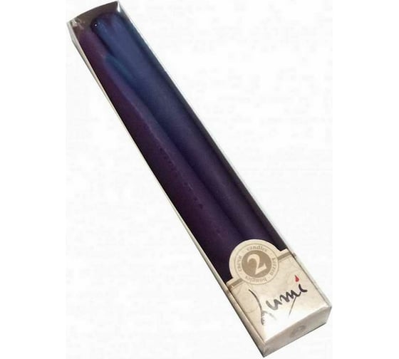 Изображение товара Античная свеча Lumi 22x250 мм, цвет фиолетовый, 2 шт 5070668
