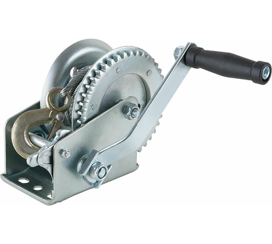 Изображение товара Шестеренчатая лебедка FIT, стальной трос, 8 м х 4.5 мм, 700 кг 64651