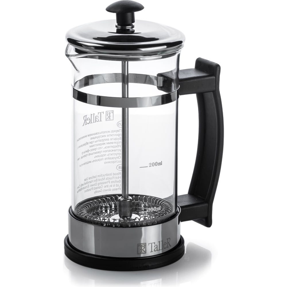 Изображение товара Френч-пресс TALLER 350 мл боросиликатное стекло нержавеющая сталь