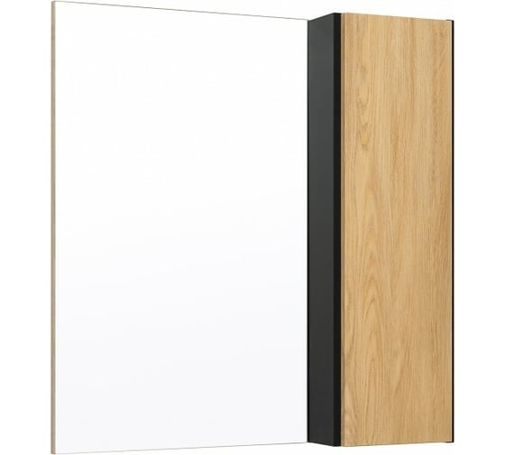 Изображение товара Зеркальный шкаф Runo Мальта 70 дуб, черный, универсальный 00-00001101