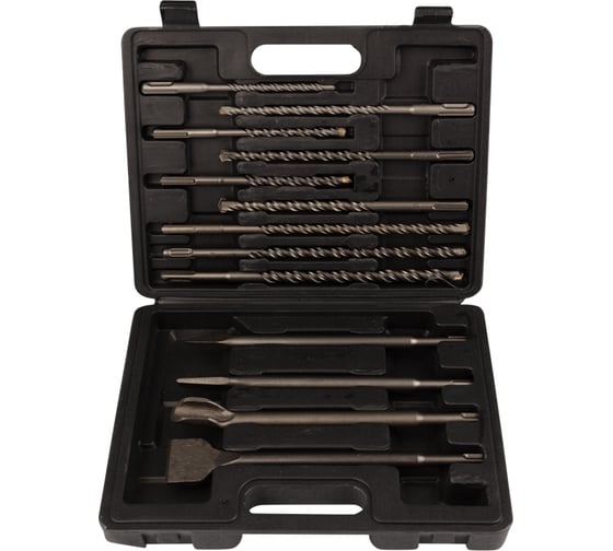 Изображение товара Набор буров и долот 13 предметов SDS Plus KRANZ KR-91-0409