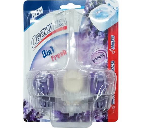 Изображение товара Освежитель Свежинка Блистер WC 3 in 1 Fresh Lavender 2*40 гр 00-00000593
