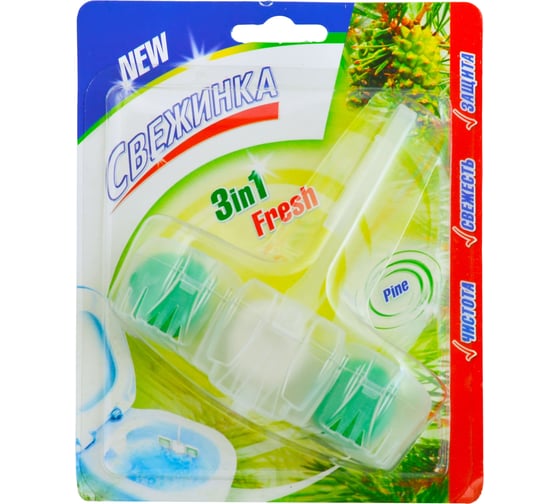 Изображение товара Освежитель Свежинка Блистер WC 3 in 1 Fresh Pine 40 гр 3026