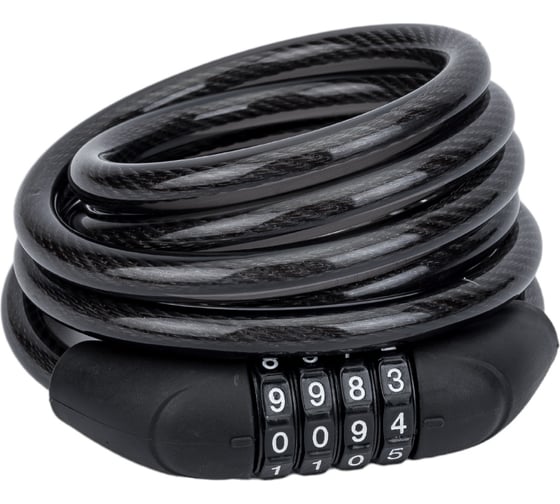 Изображение товара Противоугонный замок JOY KIE GK102.705A (1800 мм; трос 10 мм; в оплетке; кодовый; черный) HQ-0004225