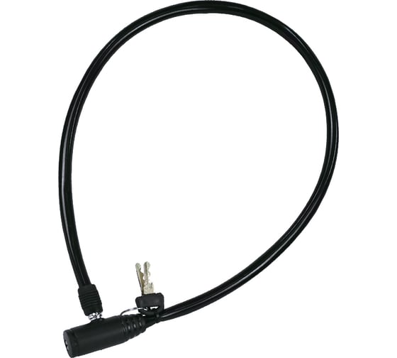 Изображение товара Противоугонный замок JOY KIE GK-103.101 (80 см; трос 6 мм; в оплетке; 2 ключа; черный) HQ-0004223