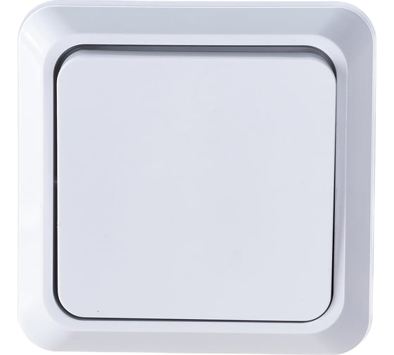 Изображение товара Одноклавишный выключатель Intro Quadro 2-101-01 10А-250В, IP20, открытая установка, белый, Б0053733