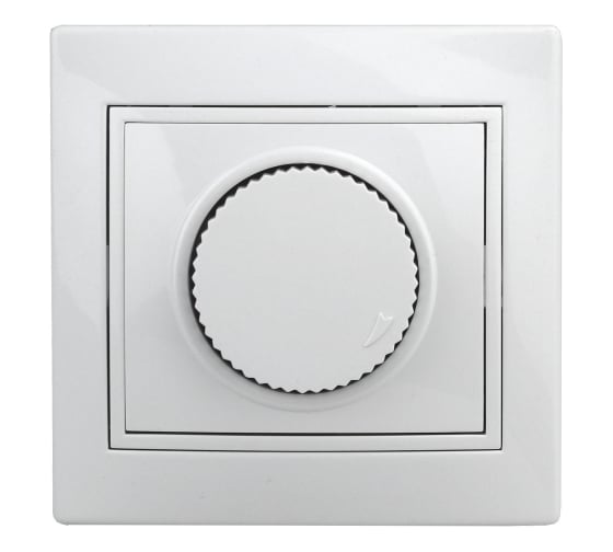 Изображение товара Светорегулятор Intro Plano 1-401-01 диммер поворотный, 600Вт 230В, IP20, скрытая установка, белый, Б0053935