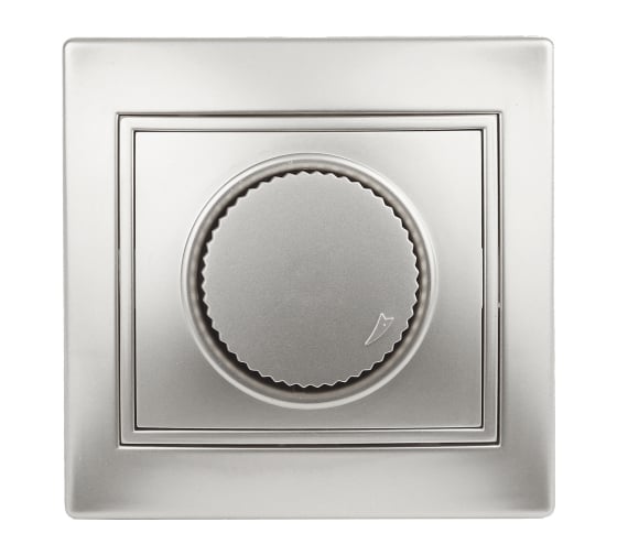 Изображение товара Светорегулятор Intro Plano 1-401-03 диммер поворотный, 600Вт 230В, IP20, скрытая установка, алюминий, Б0053925