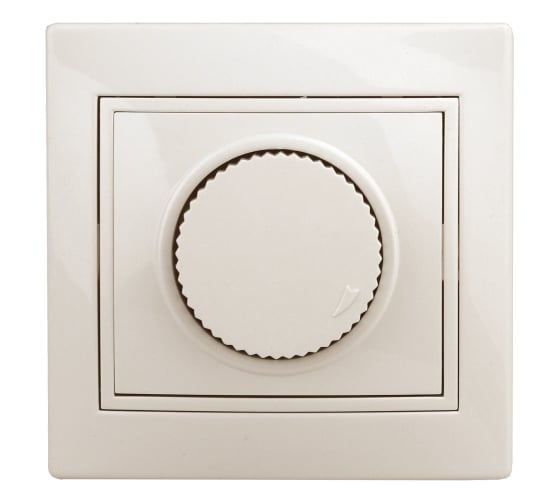 Изображение товара Светорегулятор Intro Plano диммер поворотный, 600Вт 230В, IP20, скрытая установка, Plano, слоновая кость, Б0053936
