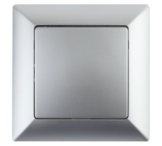 Изображение товара Выключатель Intro Solo 4-101-03 одноклавишный 10А-250В, IP20, СУ, алюминий, Б0053544