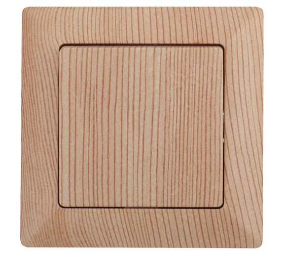 Изображение товара Выключатель Intro Solo 4-101-11 одноклавишный 10А-250В, IP20, СУ, сосна, Б0053555