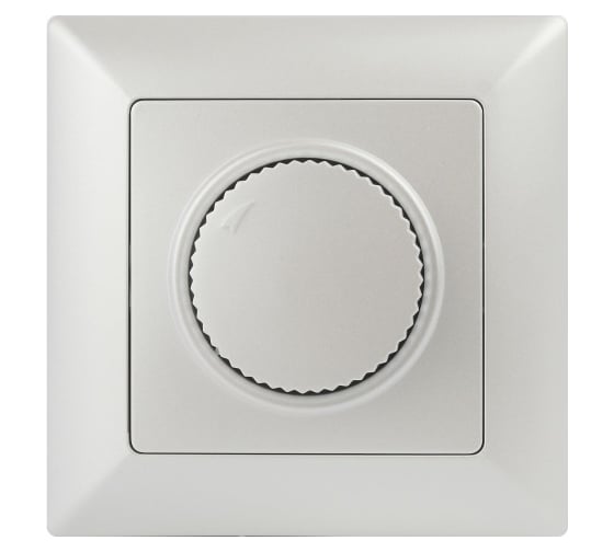 Изображение товара Светорегулятор Intro Solo 4-401-06 поворотный, 600Вт 230В, IP20, СУ, перламутр, Б0053710