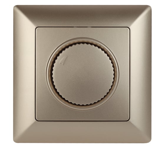 Изображение товара Светорегулятор Intro Solo 4-401-04 поворотный, 600Вт 230В, IP20, СУ, шампань, Б0053708