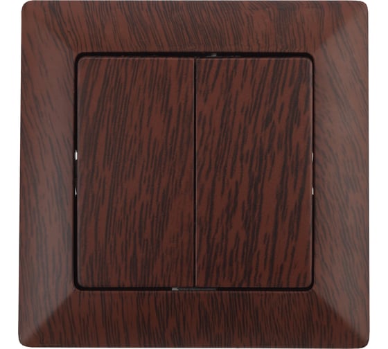 Изображение товара Выключатель Intro Solo 4-104-10 двухклавишный 10А-250В, IP20, СУ, венге, Б0053591
