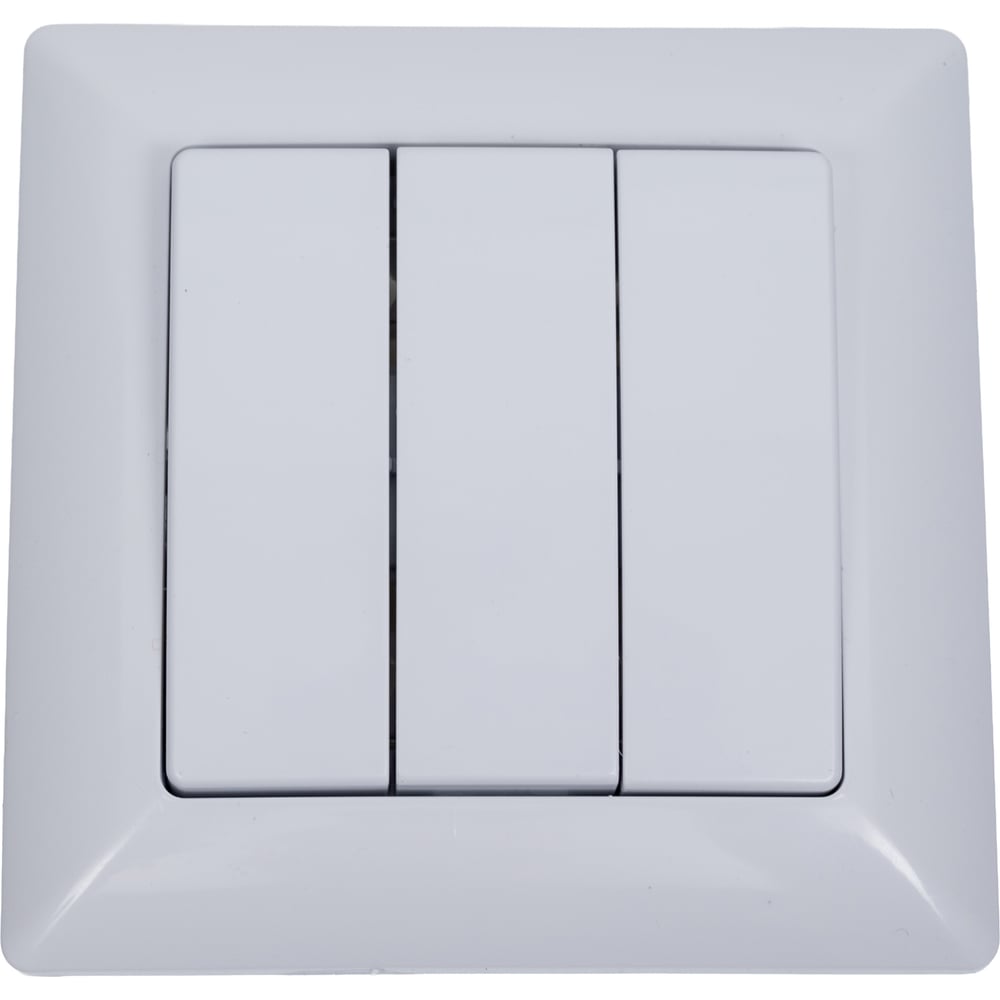 Изображение товара Выключатель Intro Solo 4-106-01 трехклавишный 10А 250В IP20 белый