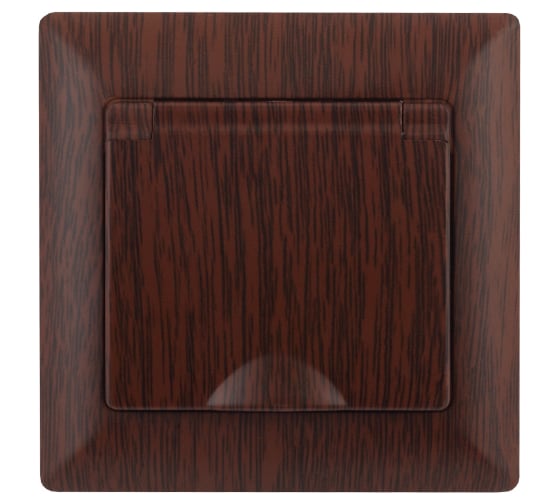 Изображение товара Розетка Intro Solo 4-203-10 с заземлением 2P+E Schuko с крышкой, 16А-250В, IP20, СУ, венге, Б0053663