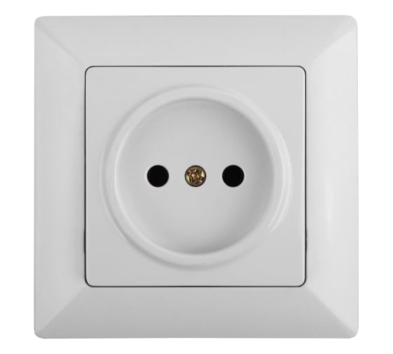 Изображение товара Розетка Intro Solo 4-201-01 без заземления 2P, 16А-250В, IP20, СУ, белый, Б0053641