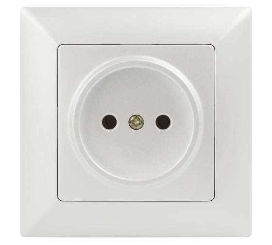 Изображение товара Розетка Intro Solo 4-201-06 без заземления 2P, 16А-250В, IP20, СУ, перламутр, Б0053646