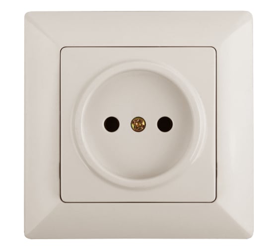 Изображение товара Розетка Intro Solo 4-201-02 без заземления 2P, 16А-250В, IP20, СУ, слоновая кость, Б0053642