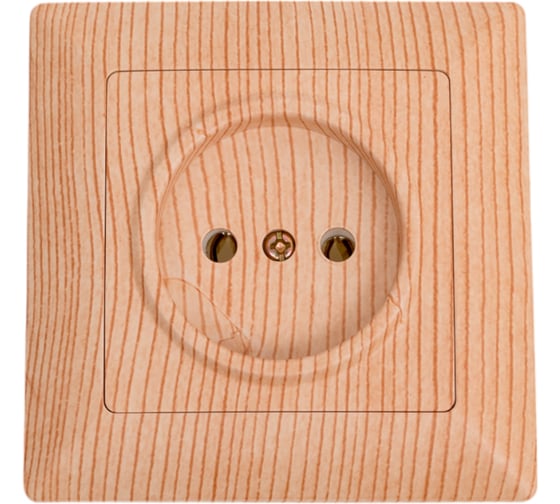 Изображение товара Розетка Intro Solo 4-201-11 без заземления 2P, 16А-250В, IP20, СУ, сосна, Б0053648
