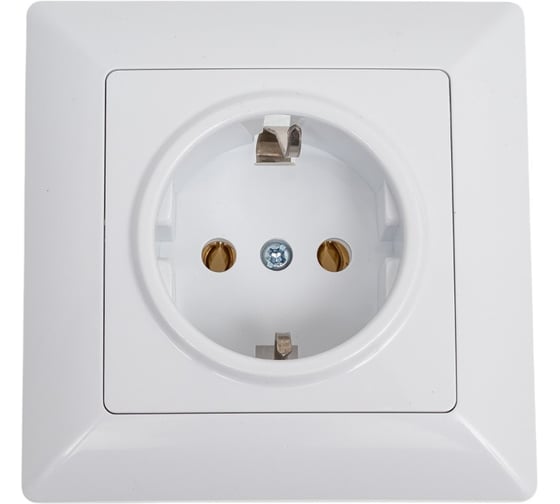 Изображение товара Розетка Intro Solo 4-202-01 с заземлением 2P+E Schuko, 16А-250В, IP20, СУ, белый, Б0053649