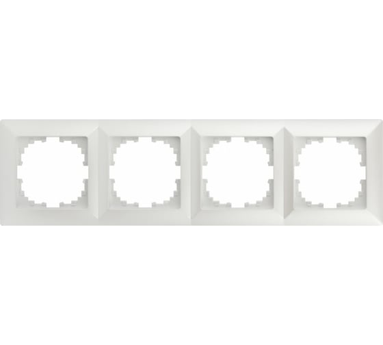 Изображение товара Рамка Intro Solo для розеток и выключателей 4-504-06 на 4 поста, СУ, перламутр, Б0053997